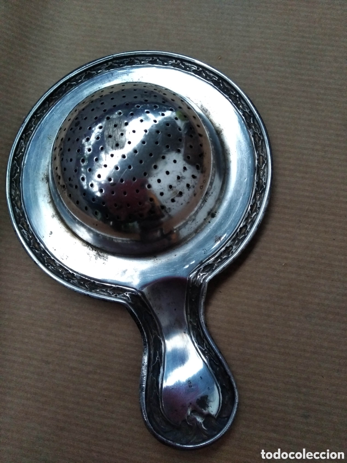 Coleccionismo: Colador antiguo de plata - Foto 2