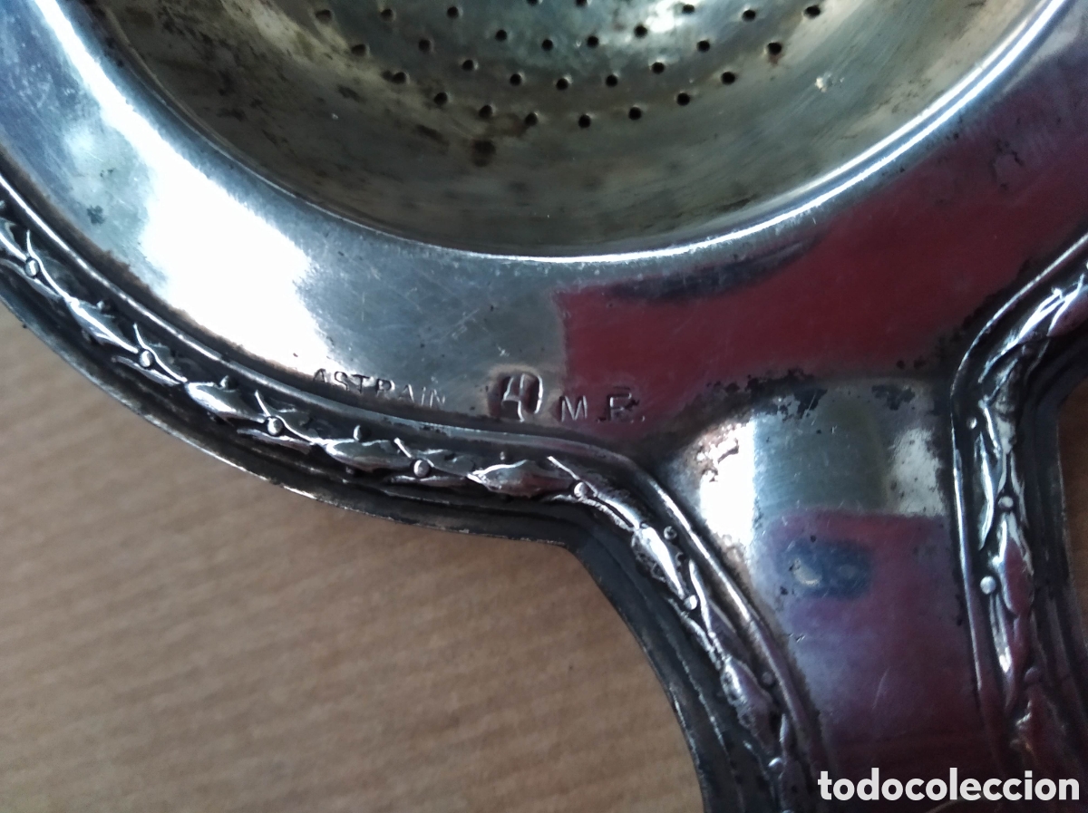 Coleccionismo: Colador antiguo de plata - Foto 3
