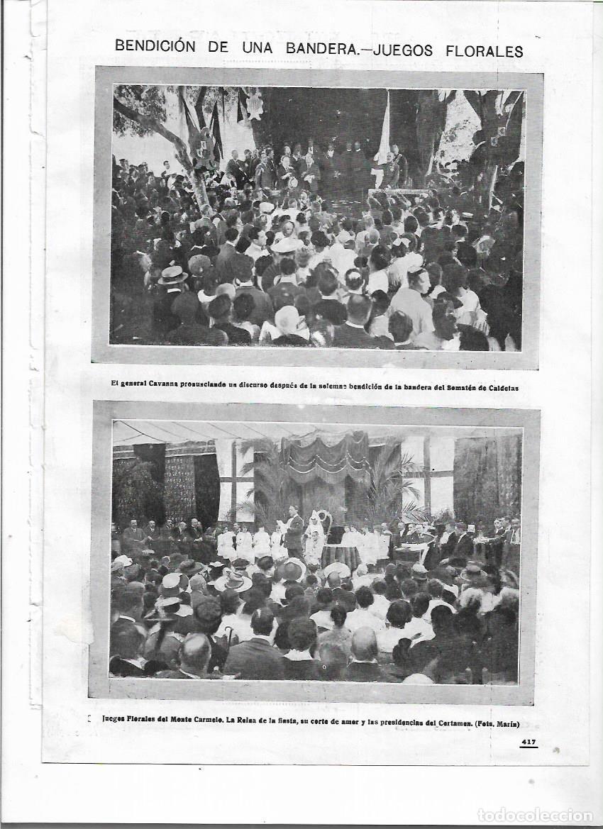 Colecionismo: A&Ntilde;O 1918 RECORTE PRENSA JOCS FLORALS JUEGOS FLORALES DEL MONTE CARMELO REINA CORTE PRESIDENCIA