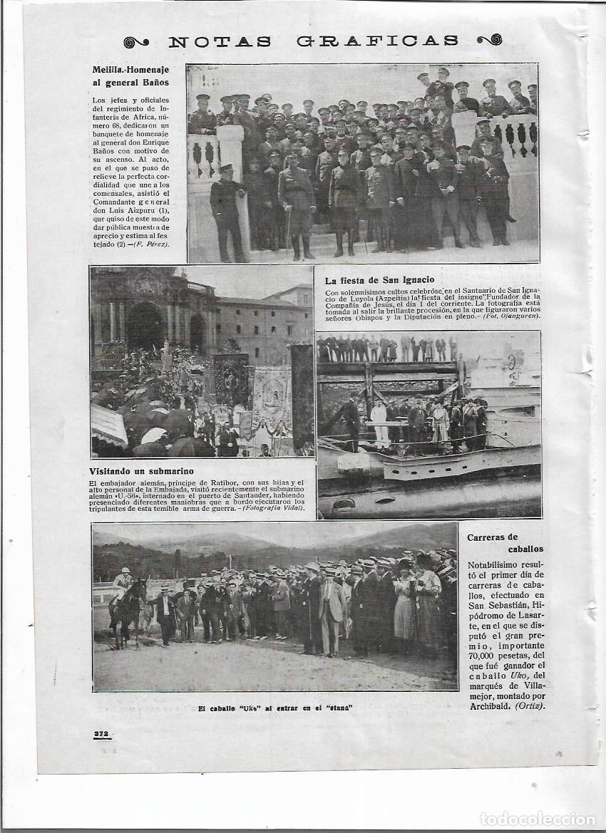Colecionismo: A&Ntilde;O 1918 RECORTE PRENSA MELILLA HOMENAJE AL GENERAL BA&Ntilde;OS REGIMIENTO INFANTERIA DE AFRICA