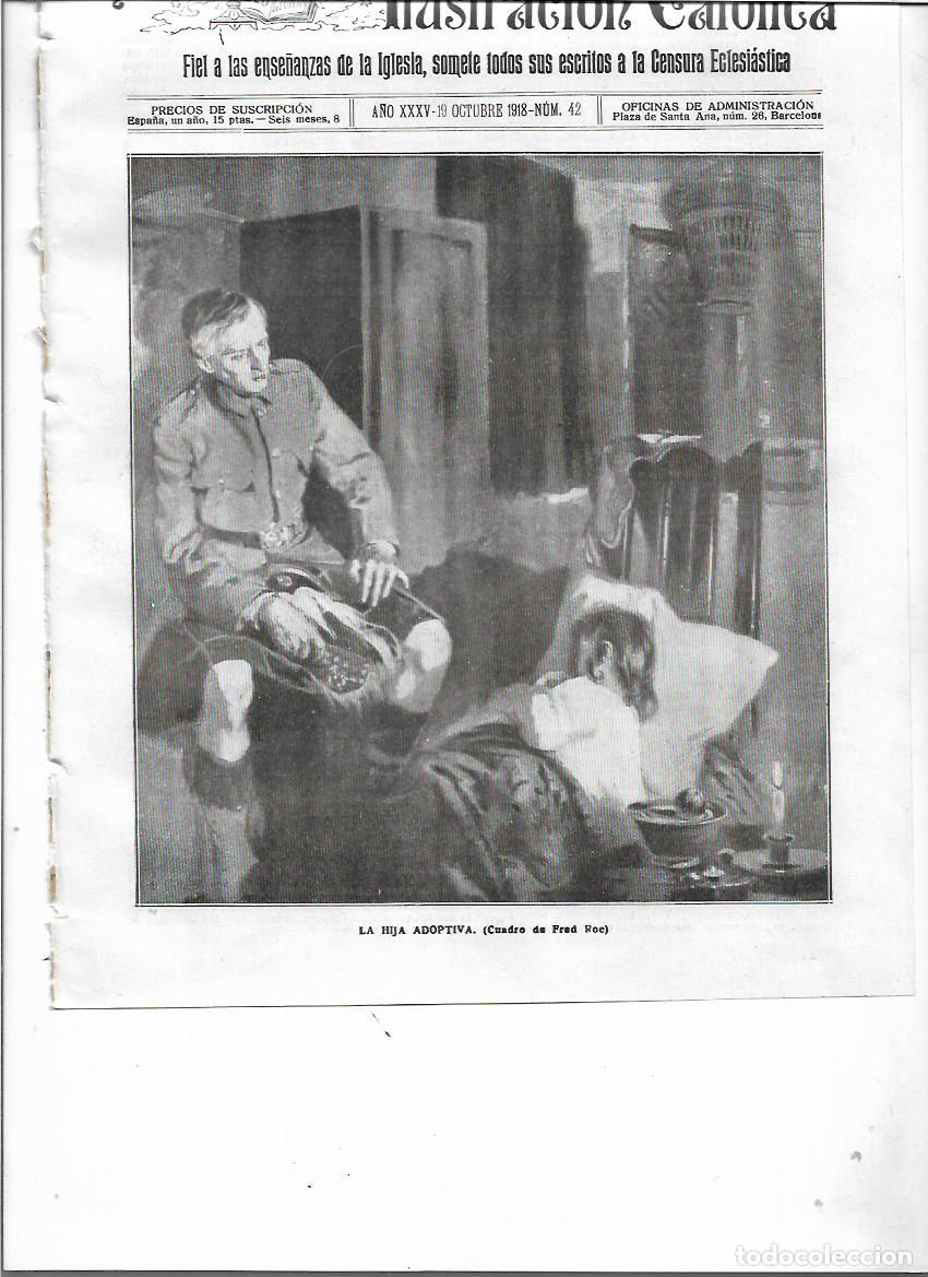 Colecionismo: A&Ntilde;O 1918 RECORTE PRENSA PINTURA REPRODUCCION CUADRO LA HIJA ADOPTIVA DE FRED ROE