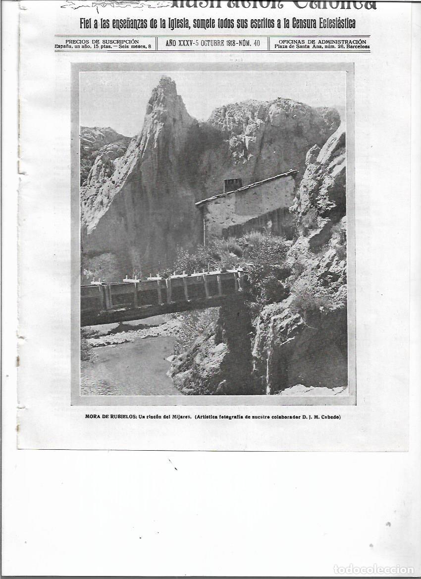 Colecionismo: A&Ntilde;O 1918 RECORTE PRENSA MORA DE RUBIELOS RINCON DEL MIJARES FOTOGRAFIA J M CABEDO