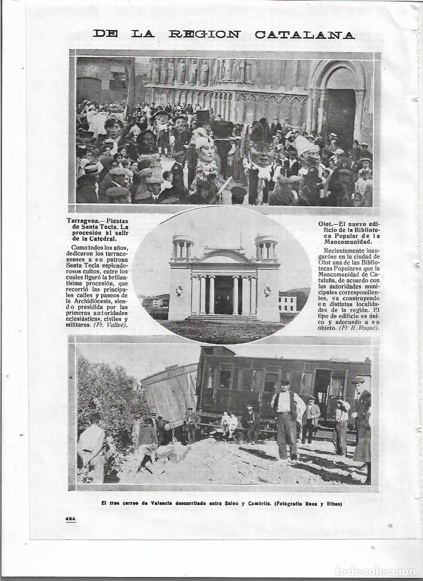 Coleccionismo: A&Ntilde;O 1918 RECORTE PRENSA OLOT NUEVO EDIFICIO DE LA BIBLIOTECA POPULAR DE LA MANCOMUNIDAD