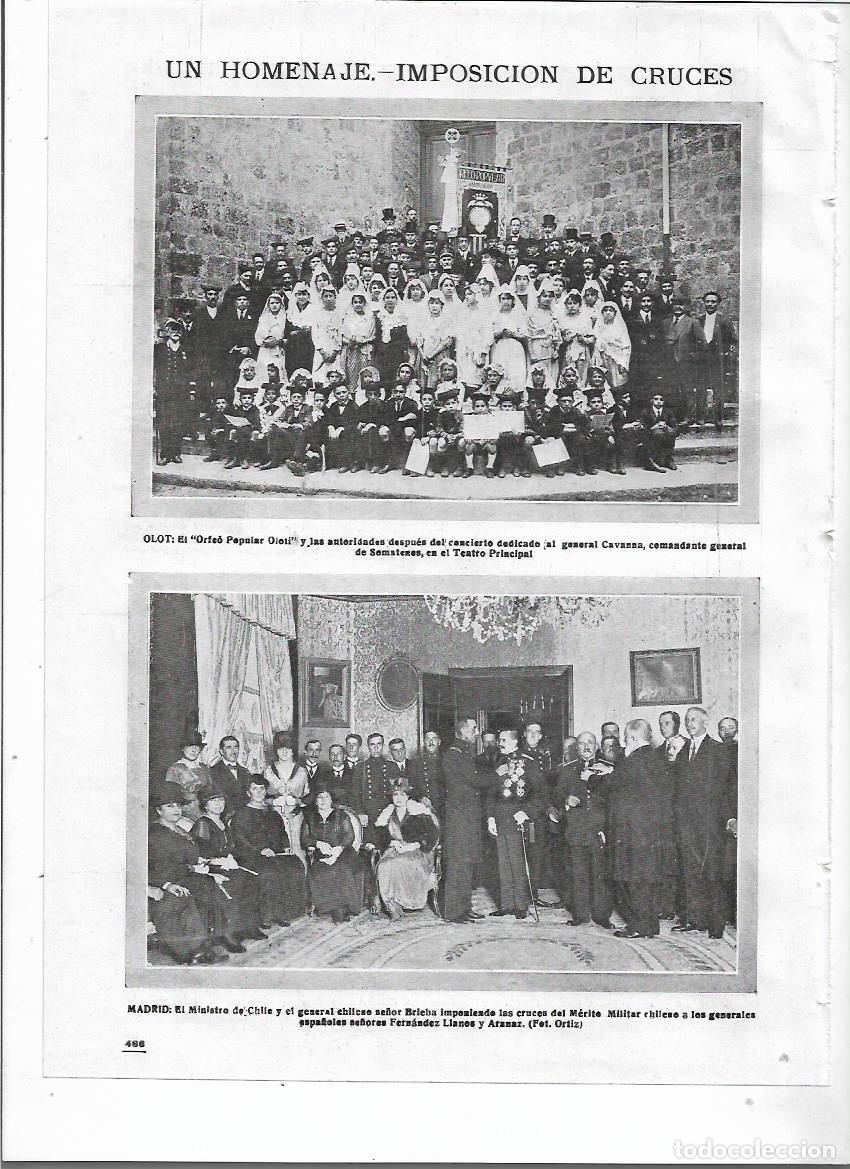 Coleccionismo: A&Ntilde;O 1918 RECORTE PRENSA OLOT CORO ORFEO POPULAR OLOTI CONCIERTO DEDICADO AL GENERAL CAVANNA