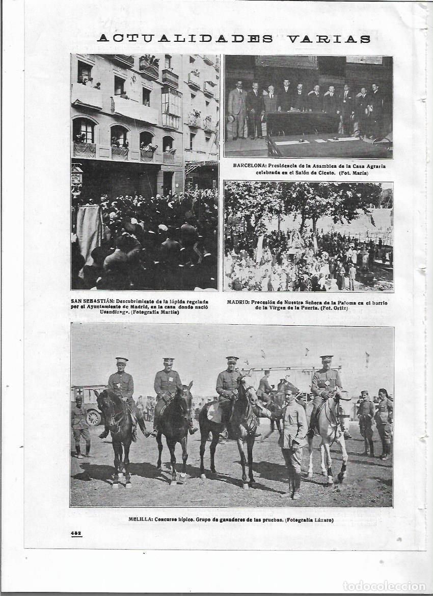 Coleccionismo: A&Ntilde;O 1918 RECORTE PRENSA MADRID PROCESION DE LA PALOMA EN EL BARRIO DE LA VIRGEN DE LA PUERTA