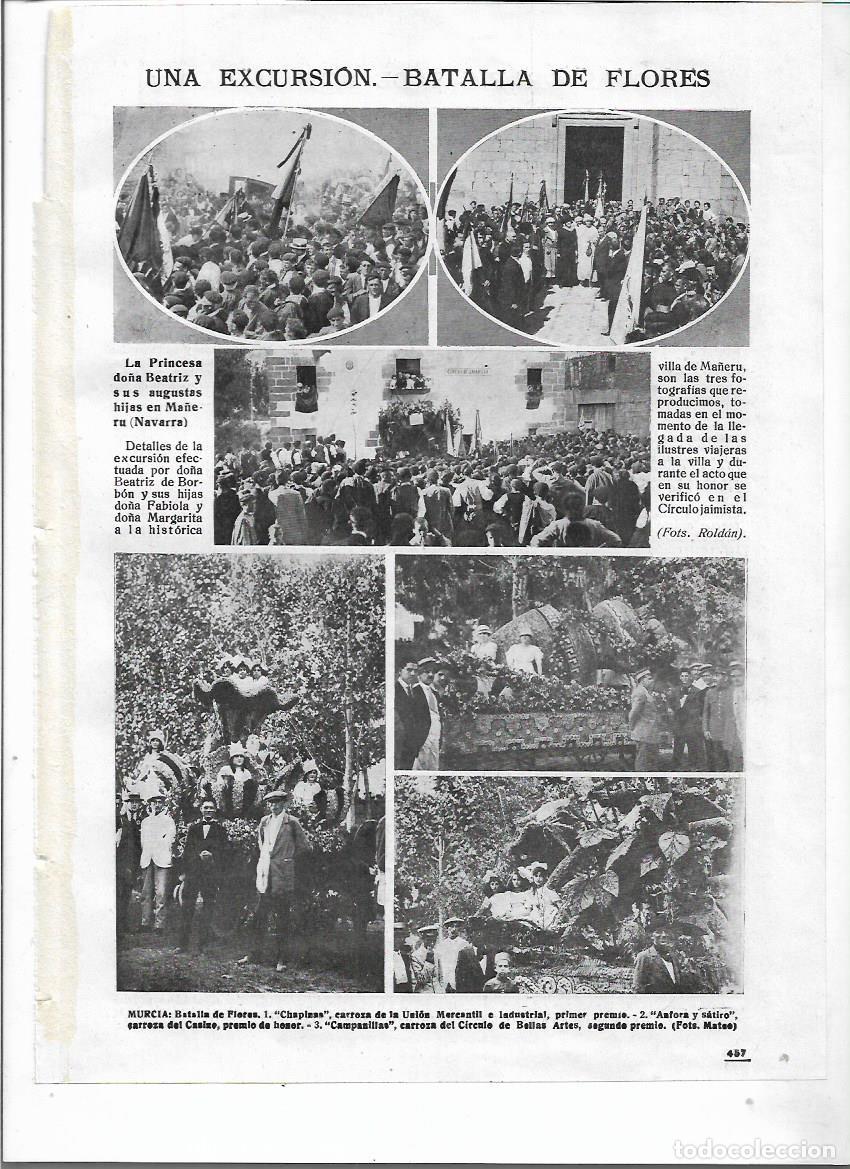 Coleccionismo: A&Ntilde;O 1918 RECORTE PRENSA MA&Ntilde;ERU NAVARRA VISITA DE LA PRINCESA BEATRIZ Y SUS HIJAS CIRCULO JAIMISTA