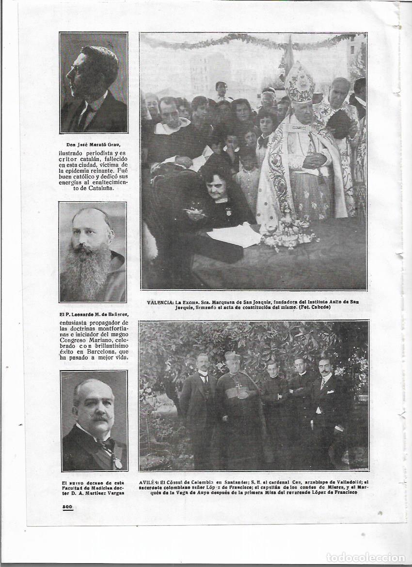 Coleccionismo: A&Ntilde;O 1918 RECORTE PRENSA VALENCIA CONSTITUCION INSITUTO ASILO DE SAN JOAQUIN MARQUESA DE SAN JOAQUIN