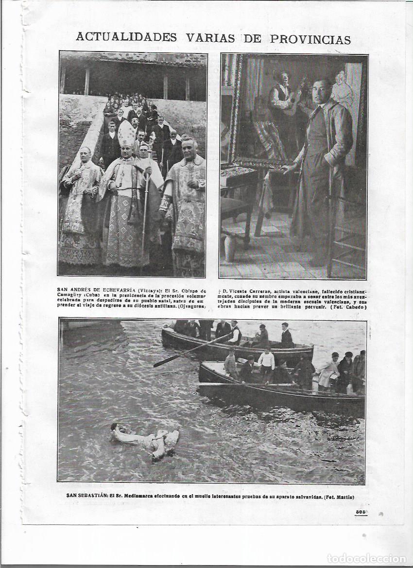 Coleccionismo: A&Ntilde;O 1918 RECORTE PRENSA SAN ANDRES DE ECHEVARRIA VIZCAYA PROCESION OBISPO DE CAMAGUEY FOTO OJANGUREN