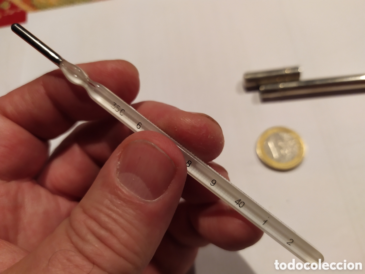 Coleccionismo: Term&oacute;metro de la marca ISA. - Foto 3