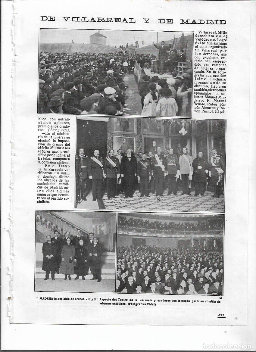 Sammelleidenschaft Papier: A&Ntilde;O 1918 RECORTE PRENSA MADRID TEATRO DE LA ZARZUELA MITIN DE OBREROS CATOLICOS