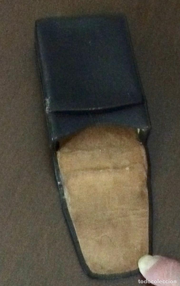 Coleccionismo: VINTAGE PITILLERA DE PIEL MARR&Oacute;N - Foto 3