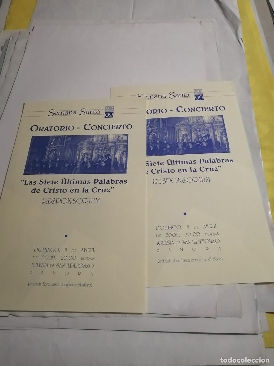 Coleccionismo: Oratorio concierto Semana Santa en Zamora 2009. Medidas 42x27 cm
