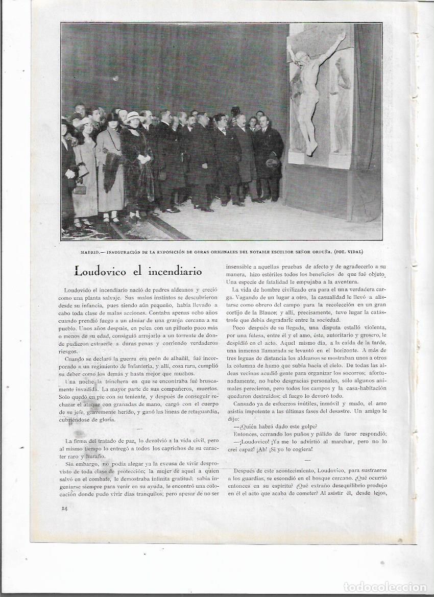 Sammelleidenschaft Papier: A&Ntilde;O 1924 RECORTE PRENSA MADRID INAUGURACION EXPOSICION ESCULTURA ESCULTOR ORDU&Ntilde;A