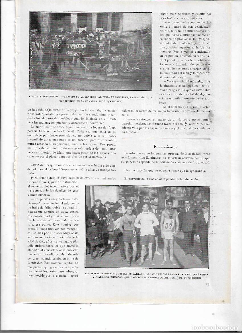 Sammelleidenschaft Papier: A&Ntilde;O 1924 RECORTE PRENSA DEPORTES SAN SEBASTIAN CROS DE SARTAKO CORREDORES FABIAN VELASCO JOSE OMDIA