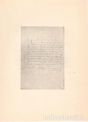 Coleccionismo: L&aacute;mina: AUTOGRAFO DE MIGUEL DE CERVANTES. 20 AGOSTO 1594.