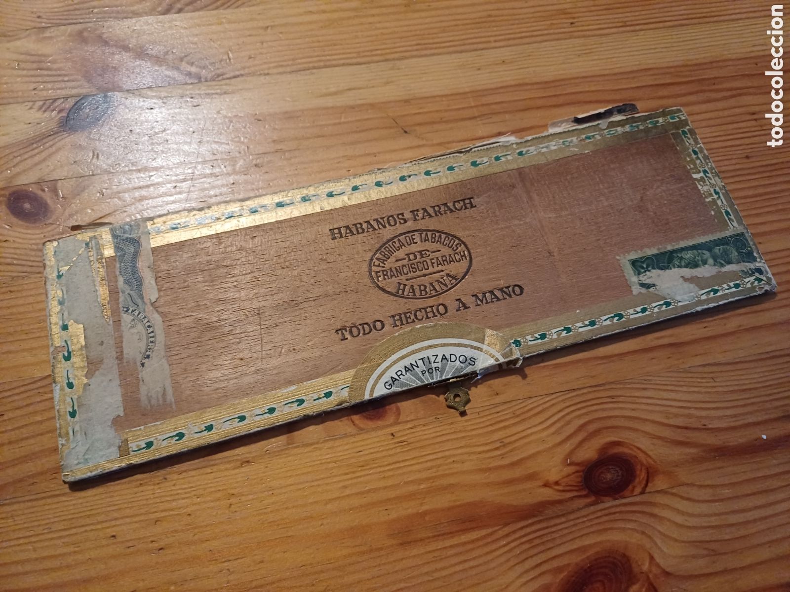 Coleccionismo: Tapa caja Habanos Farach Fabrica Tabacos Francisco Farach Habana Cuba - puros madera