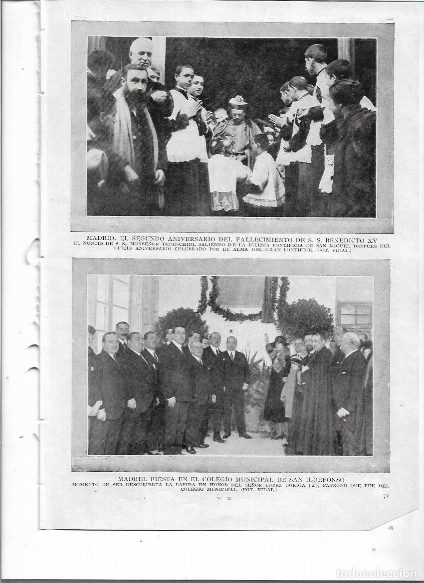 Collecting paper: A&Ntilde;O 1924 RECORTE PRENSA MADRID COLEGIO SAN ILDEFONSO FIESTA HOMENAJE LAPIDA SR LOPEZ DORIGA
