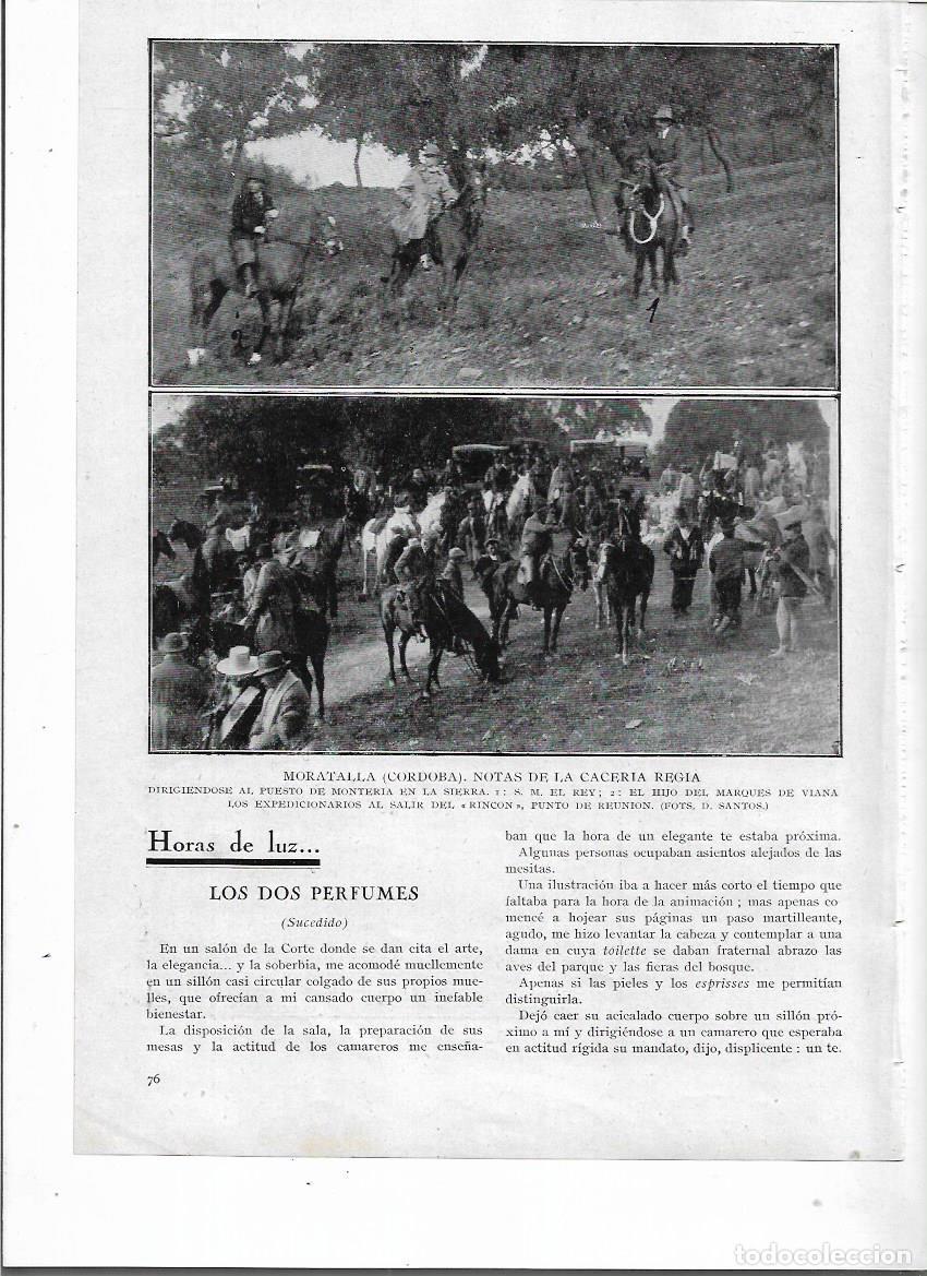 Collecting paper: A&Ntilde;O 1924 RECORTE PRENSA MORATALLA CORDOBA CACERIA REGIA
