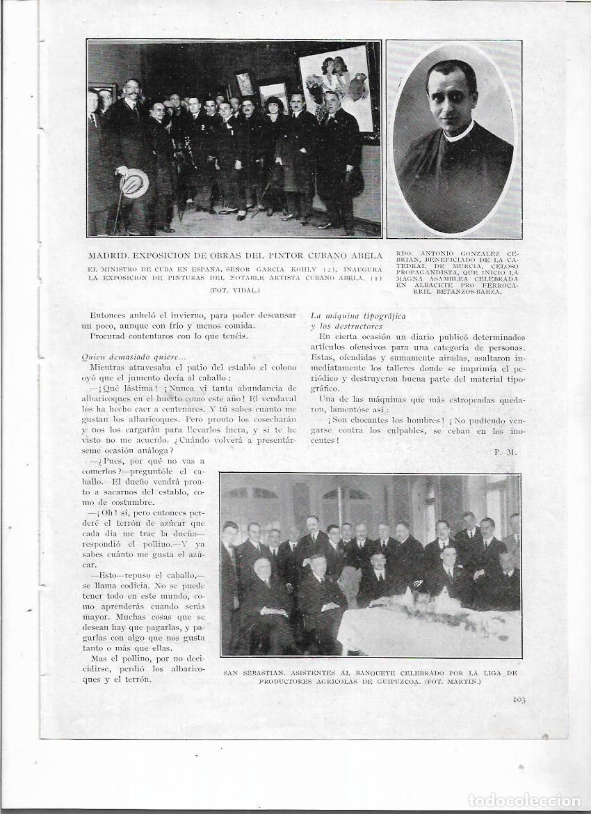 Collecting paper: A&Ntilde;O 1924 RECORTE PRENSA MADRID EXPOSICION DE OBRAS DEL PINTOR CUBANO ABELA INAUGURACION