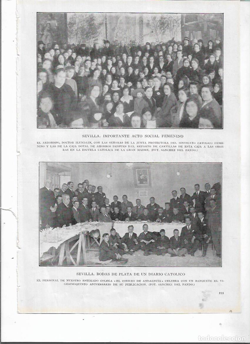 Sammelleidenschaft Papier: A&Ntilde;O 1924 RECORTE PRENSA SEVILLA BODAS DE PLATA DIARIO CATOLICO EL CORREO DE ANDALUCIA BANQUETE