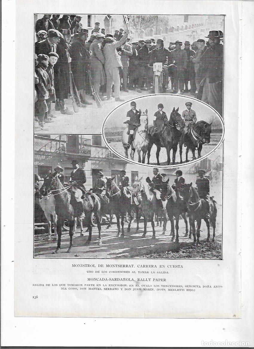 Coleccionismo: A&Ntilde;O 1924 RECORTE PRENSA HIPICA RALLY PAPER MONTCADA CERDANYOLA SARDA&Ntilde;OLA CABALLOS
