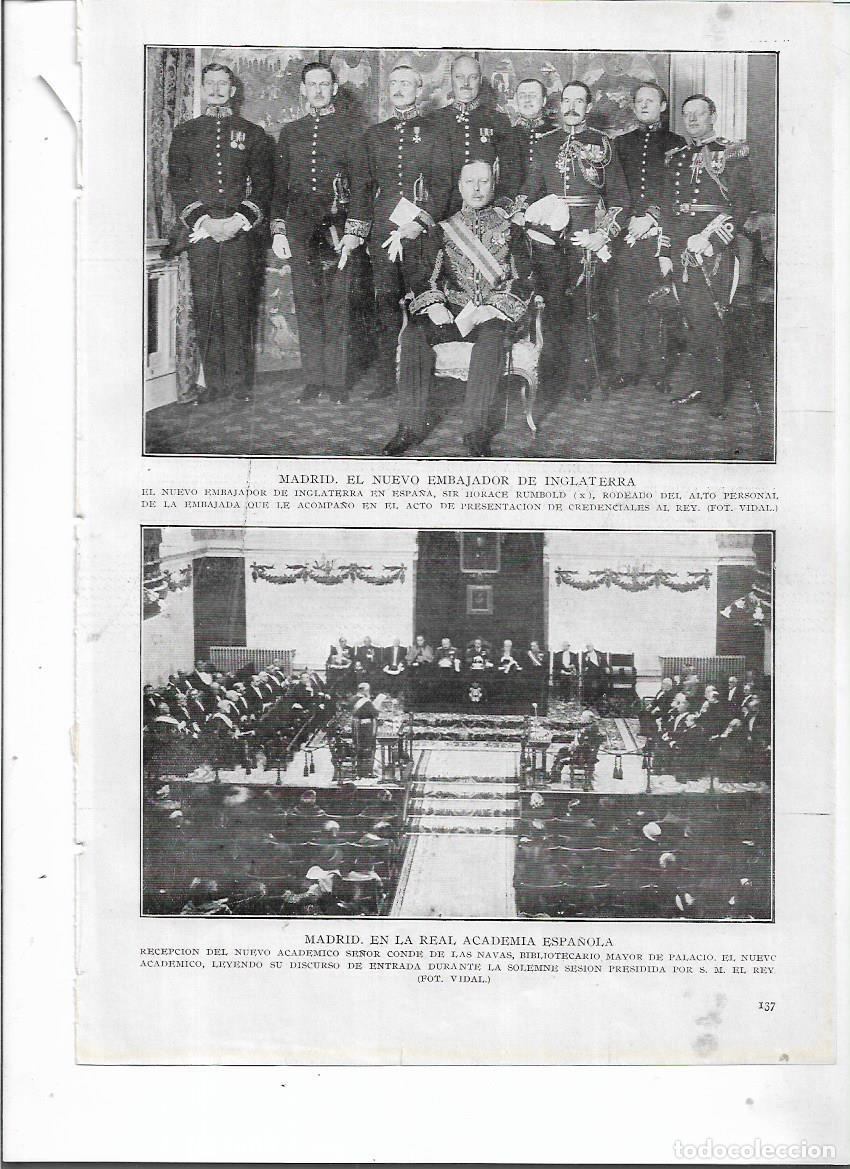 Coleccionismo: A&Ntilde;O 1924 RECORTE PRENSA MADRID REAL ACADEMIA ESPA&Ntilde;OLA CONDE DE LAS NAVAS RECEPCION NUEVO ACADEMICO