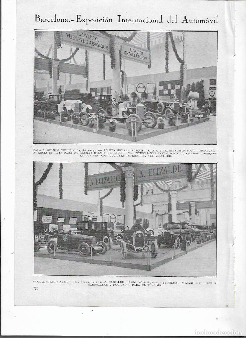 Coleccionismo: A&Ntilde;O 1924 RECORTE PRENSA BARCELONA EXPO INTERNACIONAL AUTOMOVILSTAND AUTO METALLURGIQUE ELIZALDE