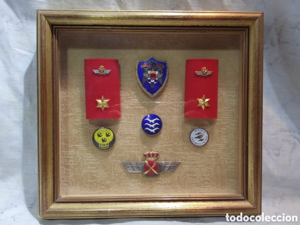 Coleccionismo: VARIAS INSIGNIAS MILITARES ENMARCADAS: ALA N&deg;11, ROQUISQUI EJ&Eacute;RCITO DEL AIRE... VALENCIA