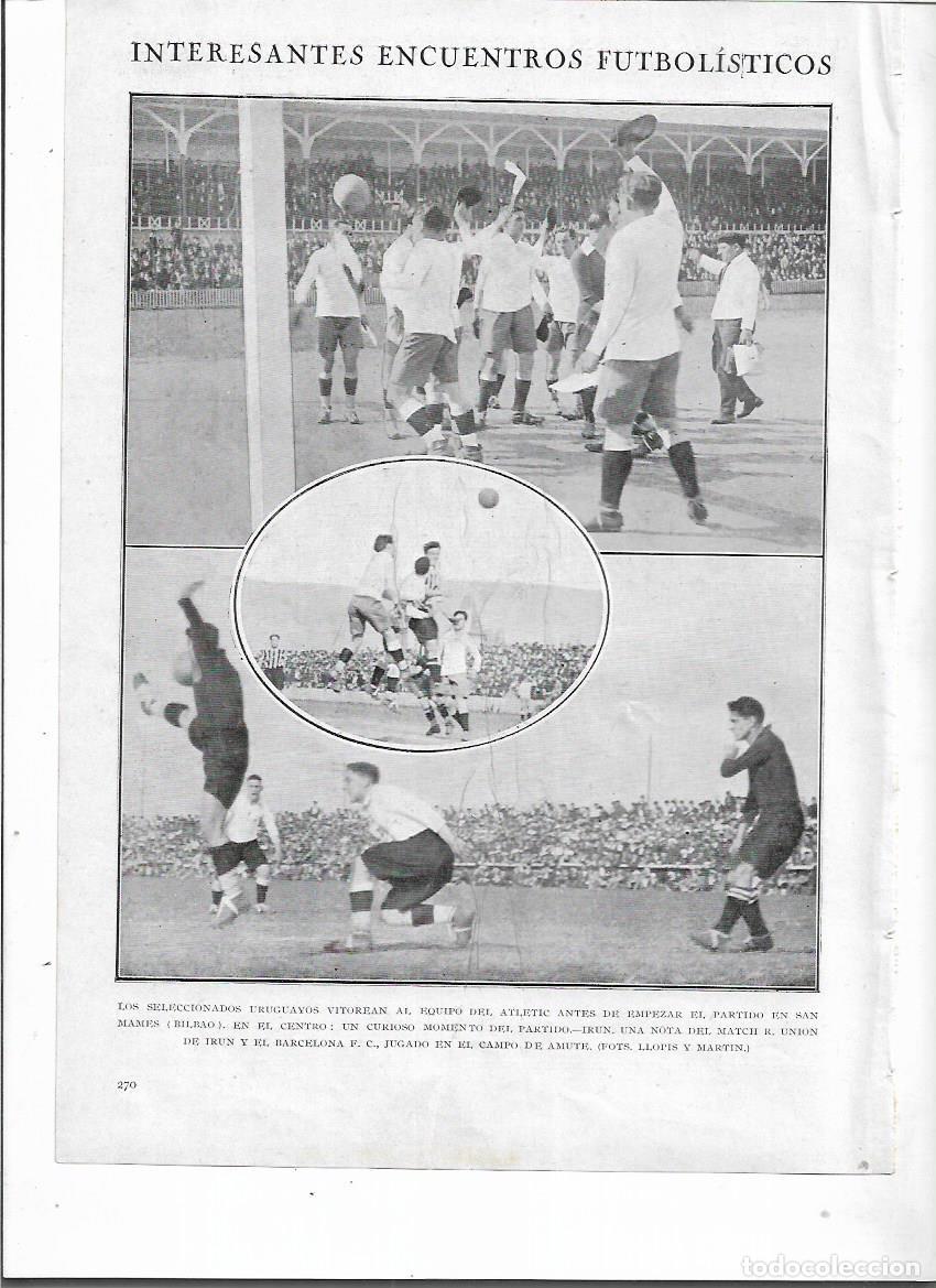 Collectionnisme: A&Ntilde;O 1924 RECORTE PRENSA SAN MAMES BILBAO PARTIDO FUTBOL URUGUAY ATHLETIC CLUB