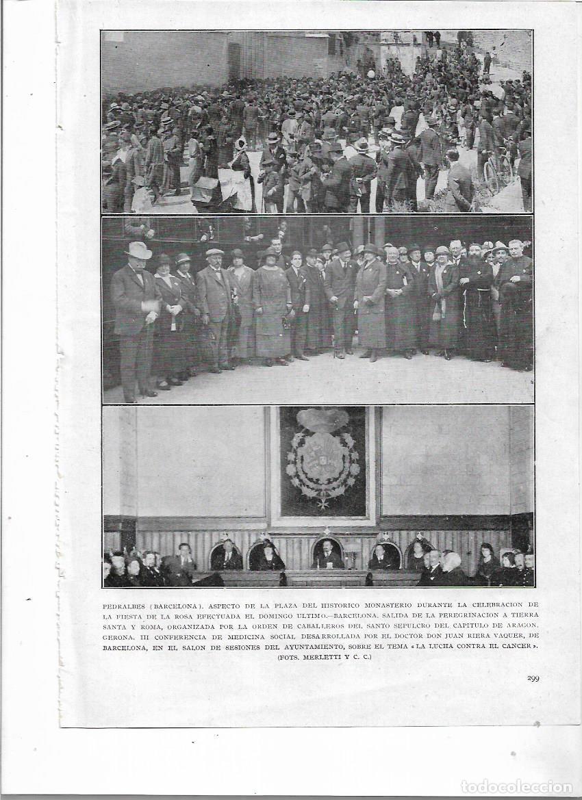 Colecionismo: A&Ntilde;O 1924 RECORTE PRENSA BARCELONA PLAZA DEL MONASTERIO DE PEDRALBES FIESTA DE LA ROSA
