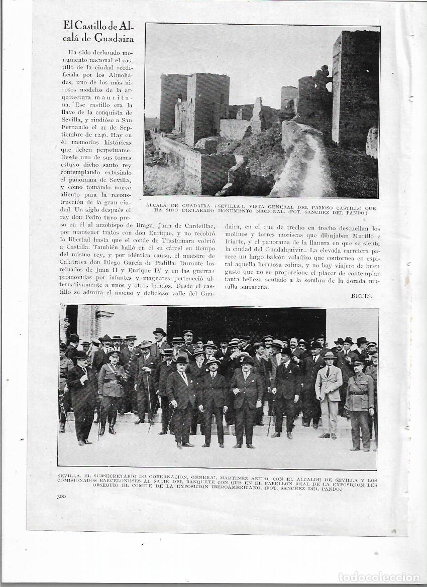 Colecionismo: A&Ntilde;O 1924 RECORTE PRENSA CASTILLO DE ALCALA DE GUADAIRA SEVILLA DECLARADO MONUMENTO NACIONAL