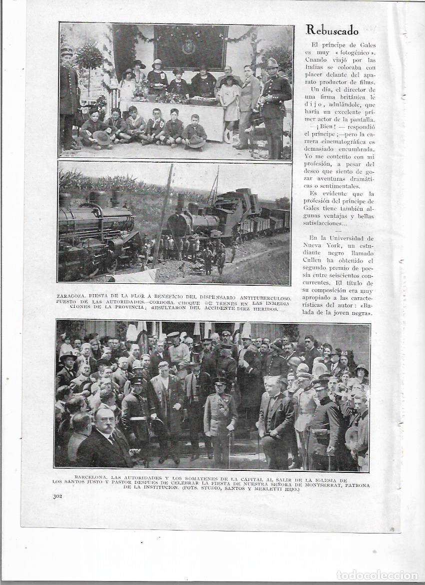 Colecionismo: A&Ntilde;O 1924 RECORTE PRENSA CORDOBA ACCIDENTE CHOQUE DE TRENES DIEZ HERIDOS