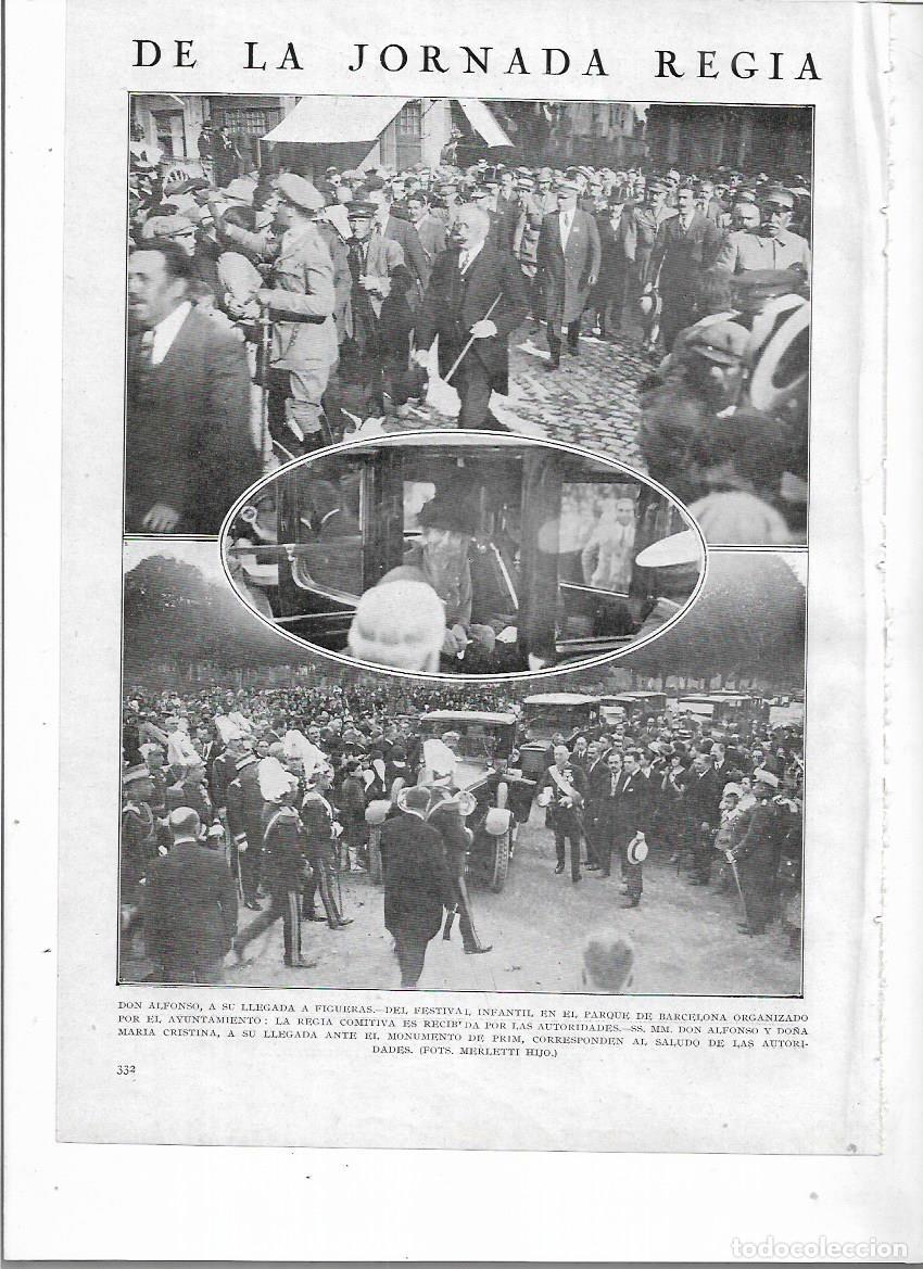 Collectionnisme: A&Ntilde;O 1924 RECORTE PRENSA FIGUERES VISITA REGIA REYES FESTIVAL INFANTIL MONUMENTO PRIM
