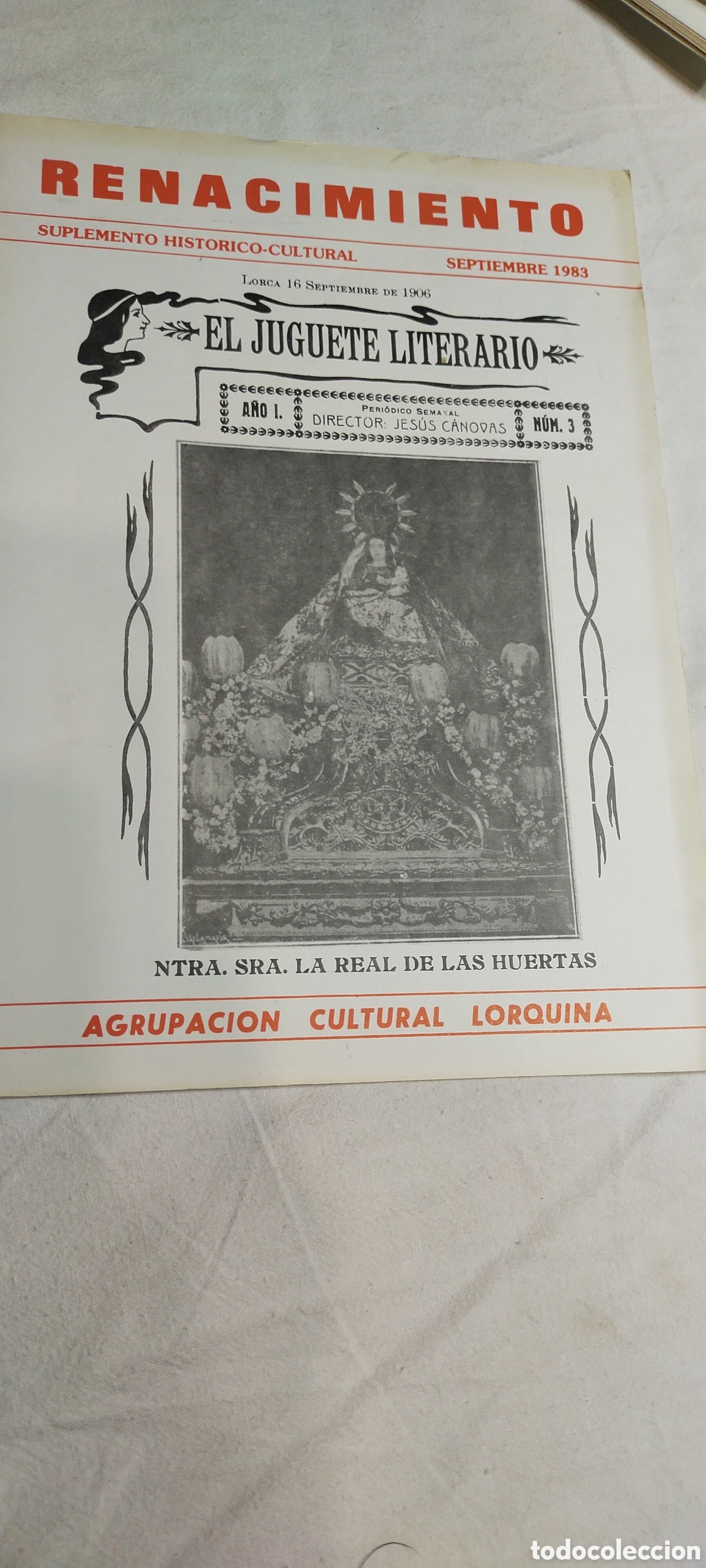 Coleccionismo: Renacimiento suplemento hist&oacute;rico cultural. 3. Lorca. El juguete literario.