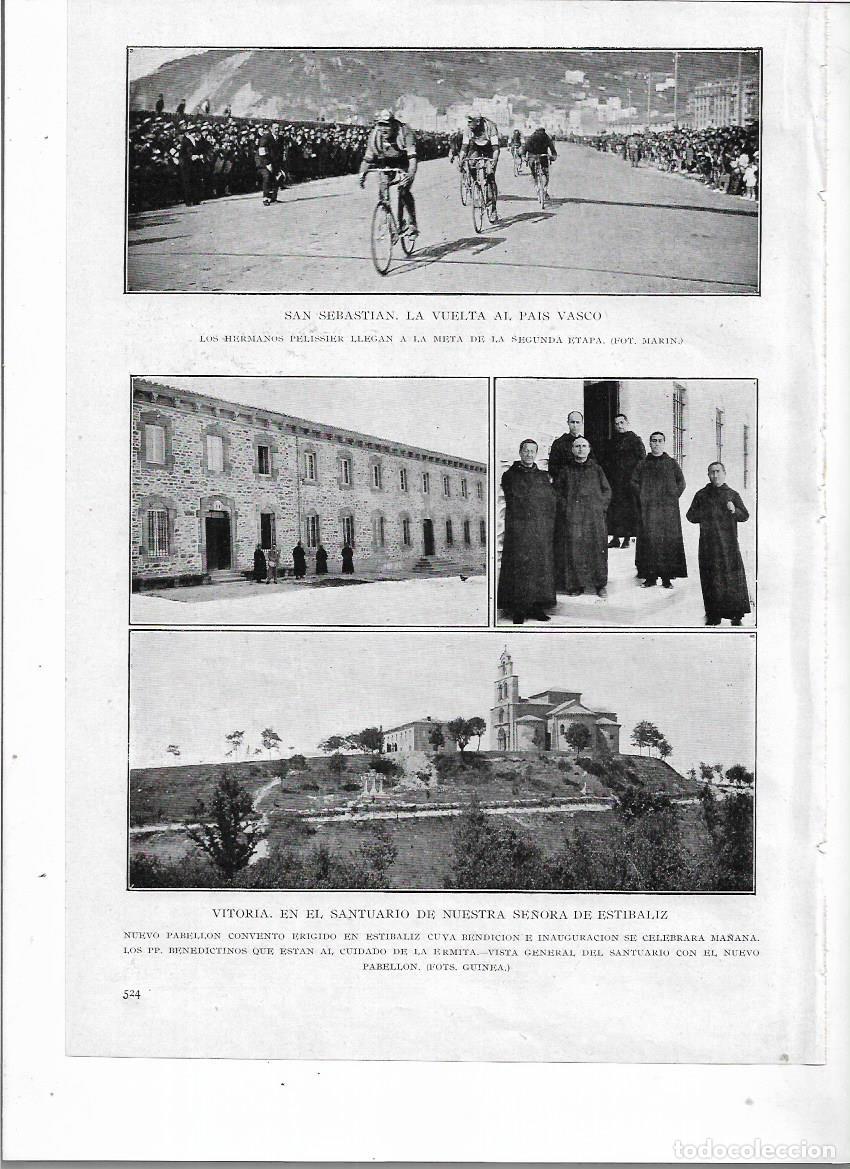 Colecionismo: A&Ntilde;O 1924 RECORTE PRENSA VITORIA SANTUARIO NUESTRA SE&Ntilde;ORA DE ESTIBALIZ NUEVO PABELLON DEL CONVENTO