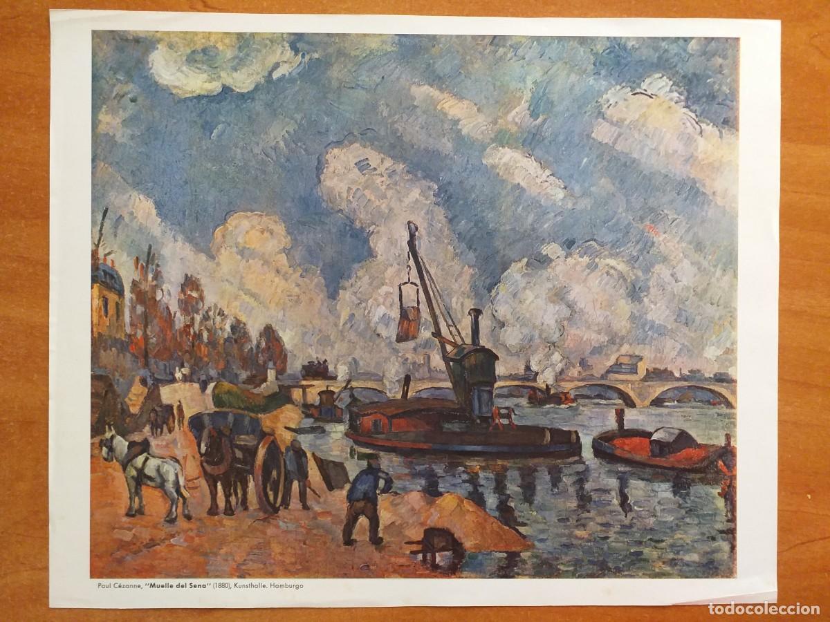 Colecionismo: L&Aacute;MINA REFLEJANDO LA OBRA &rdquo; MUELLE DEL SENA &rdquo; - CEZANNE