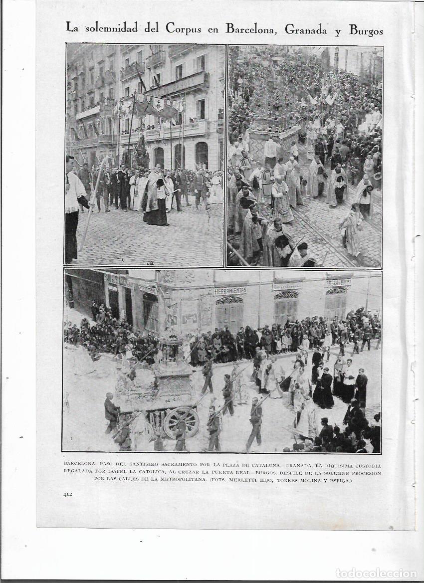 Colecionismo: A&Ntilde;O 1924 RECORTE PRENSA GRANADA PROCESION DEL CORPUS PUERTA REAL CUSTODIA REGALO ISABEL LA CATOLICA
