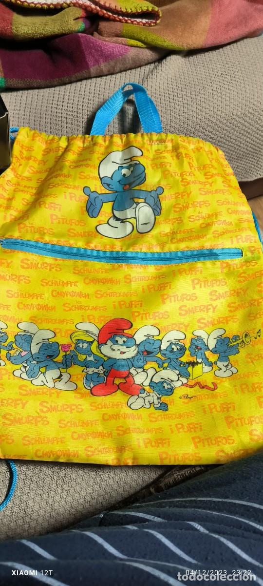 Coleccionismo: BOLSA BANDOLERA ESPECIAL PITUFOS PARA GUARDAR CADA UNO LOS SUYOS