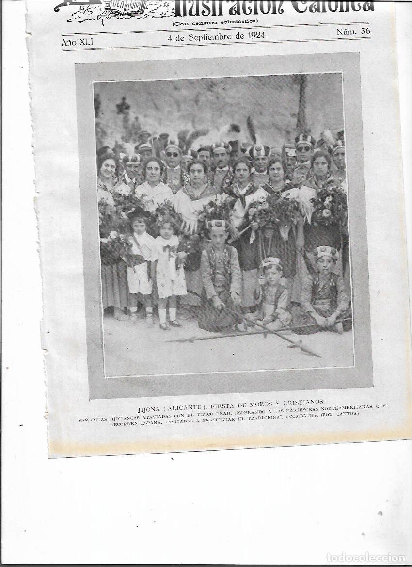 Collezionismo: A&Ntilde;O 1924 RECORTE PRENSA JIJONA ALICANTE FIESTA DE MOROS Y CRISTIANOS TRAJES TIPICOS COMBATE