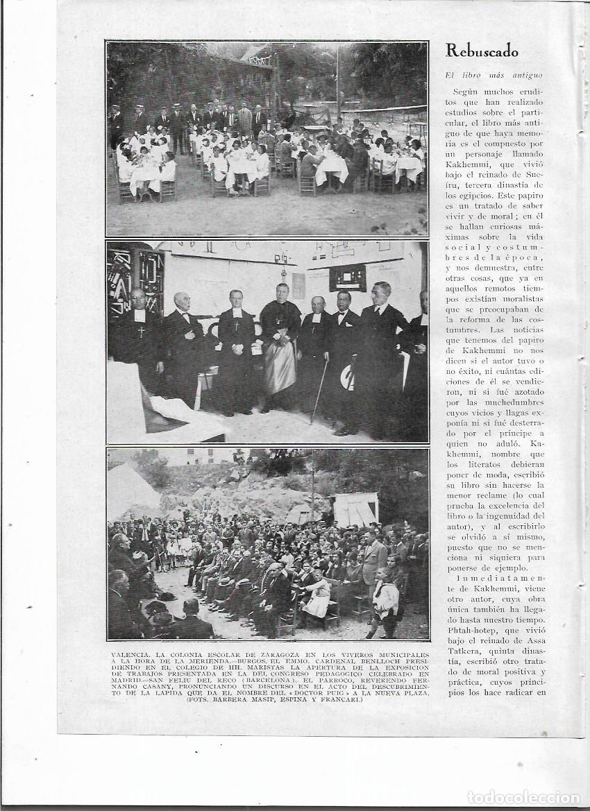 Collezionismo: A&Ntilde;O 1924 RECORTE PRENSA SANT FELIU DEL RECO HOMENAJE AL DR PUIG LAPIDA NOMBRE A LA NUEVA PLAZA