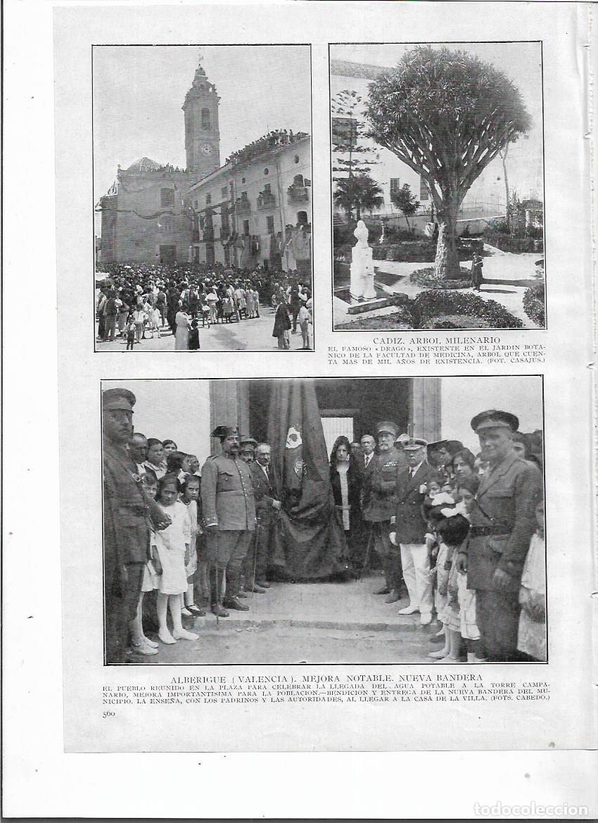 Collezionismo: A&Ntilde;O 1924 RECORTE PRENSA ALBERIQUE ALBERIC VALENCIA PLAZA LLEGADA AGUA POTABLE BENDICION BANDERA