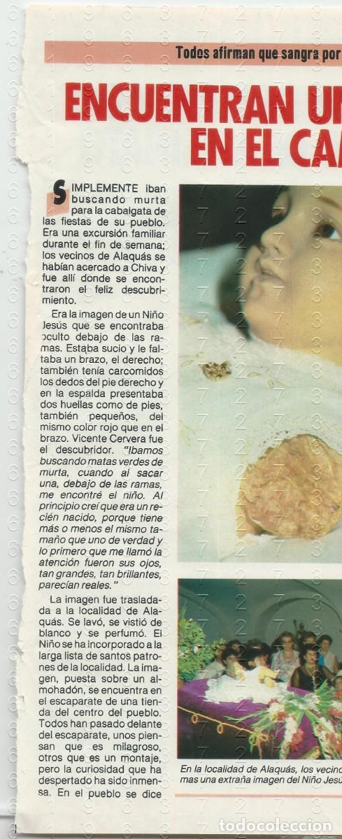 Coleccionismo: ALAQUAS VALENCIA ENCUENTRAN NI&Ntilde;O JESUS HOJA REVISTA PRONTO F34