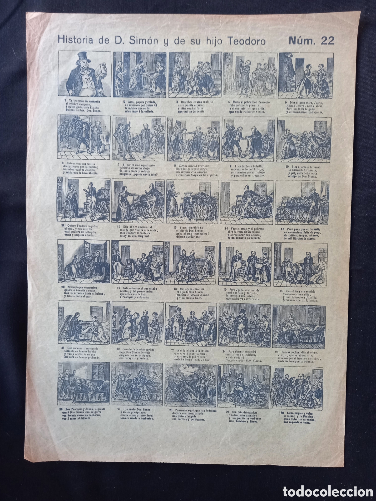 Coleccionismo: Auca/Aleluya HISTORIA DE D. SIMON Y SU HIJO TEODORO.