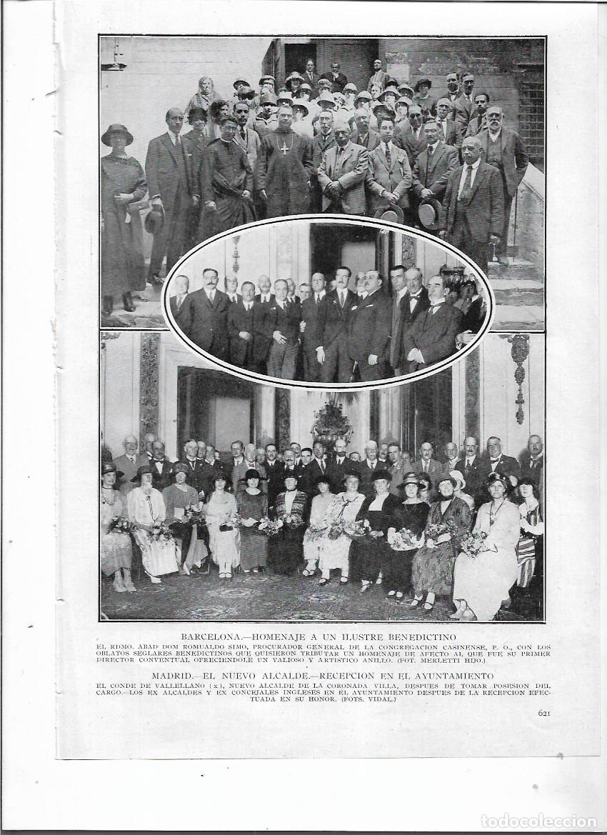 Coleccionismo: A&Ntilde;O 1924 RECORTE PRENSA BARCELONA HOMENAJE ABAD ROMUALDO SIMO ILUSTRE BENEDICTINO