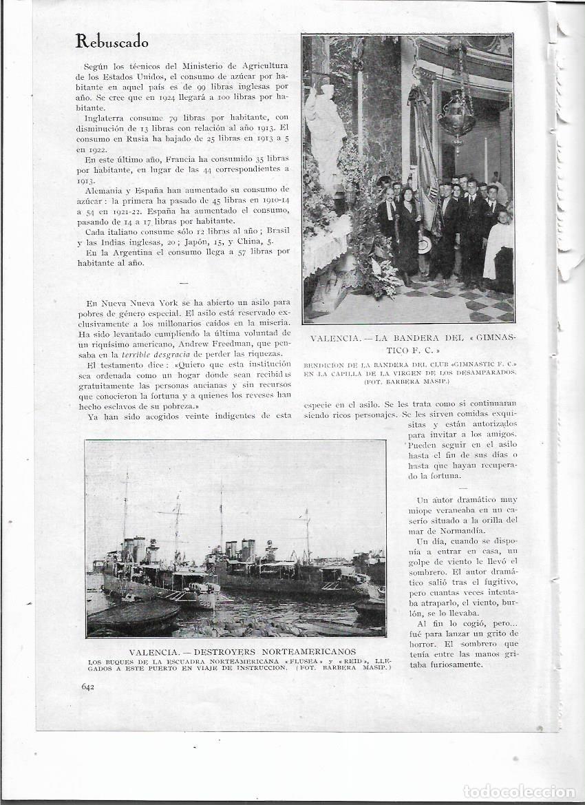 Coleccionismo: 1924 RECORTE PRENSA VALENCIA BENDICION BANDERA DEL CLUB GIMNASTIC FUTBOL CAPILLA VIRGEN DESAMPARADOS
