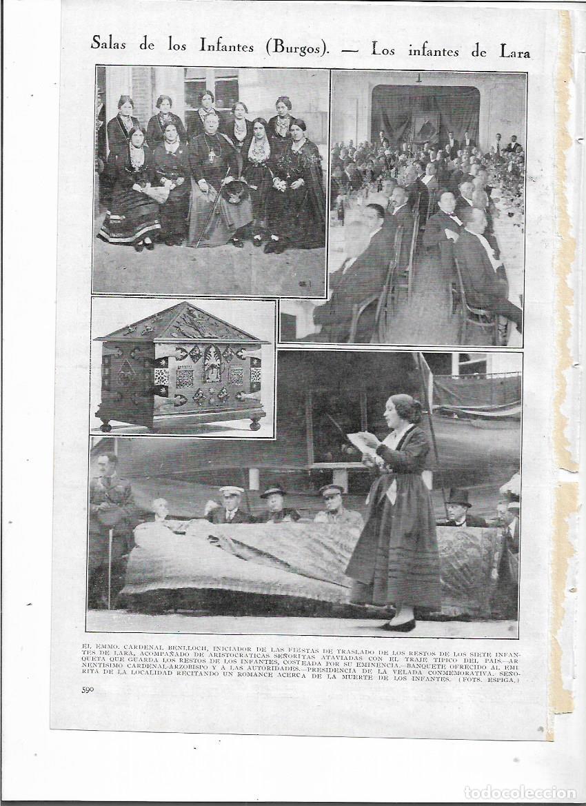 Collezionismo: 1924 RECORTE PRENSA BURGOS SALAS DE LOS INFANTES LOS INFANTES DE LARA TRASLADO RESTOS