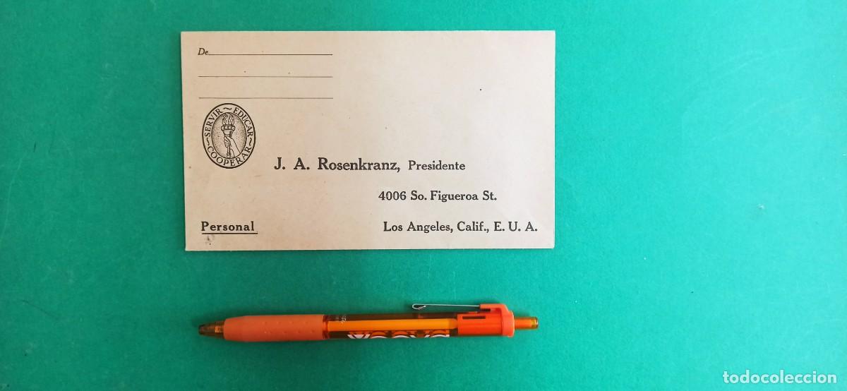 Colecionismo: Antiguo sobre principio S. XX. Instituto practico Rosenkranz. Los Angeles. California.