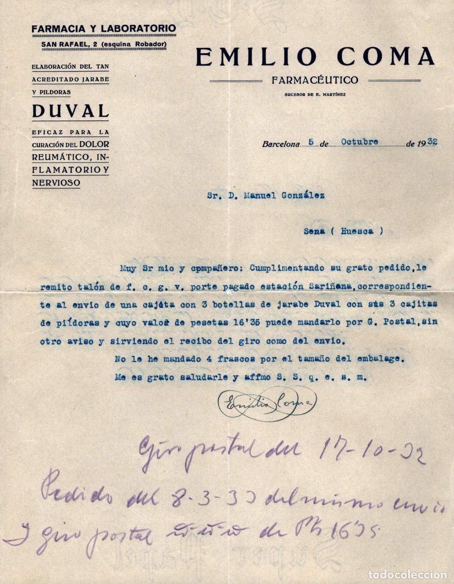 Coleccionismo: Emilio Coma Farmac&eacute;utico Barcelona 1932