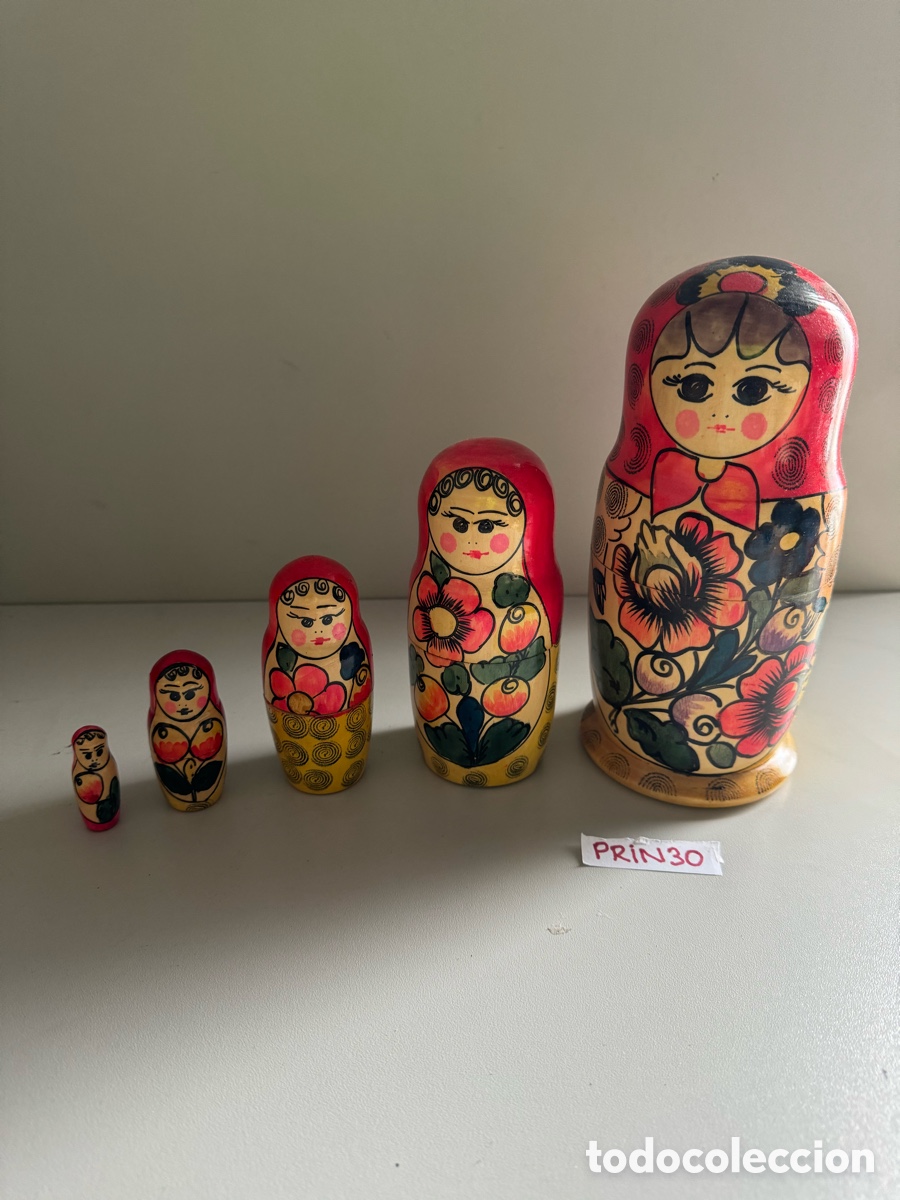 Coleccionismo: MU&Ntilde;ECA RUSA - MATRIUSCA - MATRIOSKA -PINTADA A MANO - Foto 1