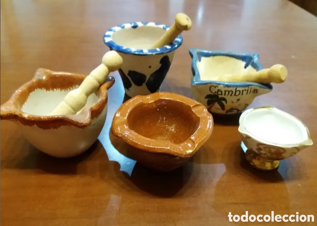 Coleccionismo: Lote 5 morteros miniatura - Foto 1